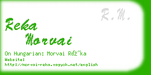 reka morvai business card